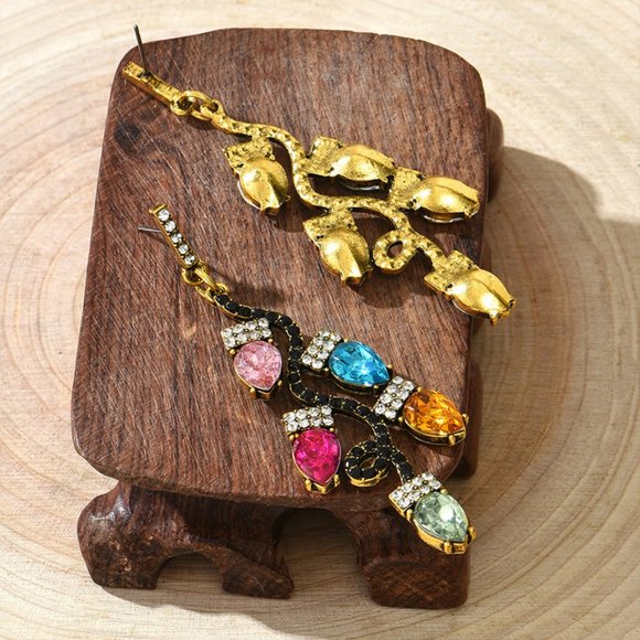 Holiday Earrings New Multicolor Dangling Retro Christmas Lights 5 Star Rated - Picture 5 of 10